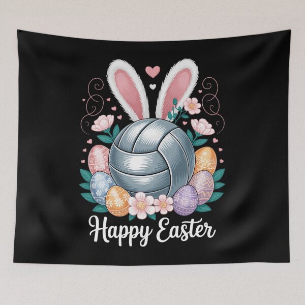 Item preview, Volleyball Egg Bunny Ears Happy Easter Day designed and sold by PunkNation-Arts.
