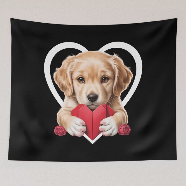 Item preview, Valentine's Day Puppy Dog Valentine Retriever designed and sold by PunkNation-Arts.