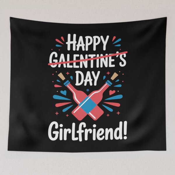 Item preview, Valentine's Day Wine Happy Galentine's Day Girlfriend designed and sold by PunkNation-Arts.