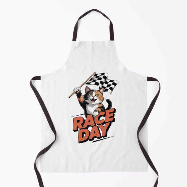 Item preview, Race Day Car Racing Cat Checkered Flag designed and sold by HellD3vil-Art.