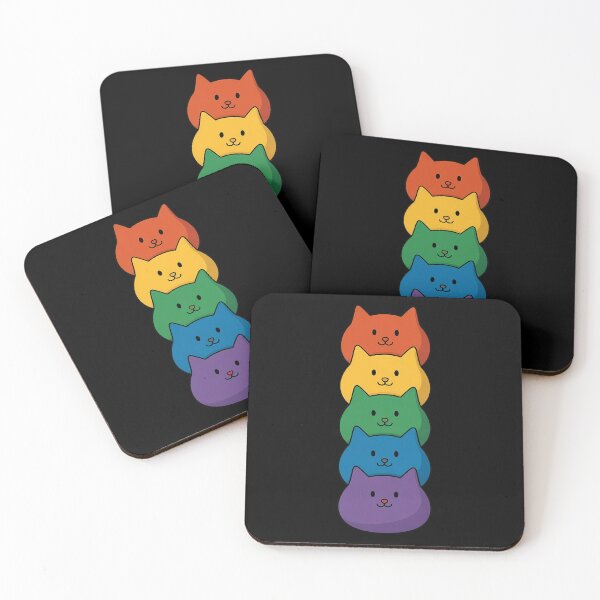 Item preview, Rainbow Flag Pride Month LGBTQ Rainbow Cat designed and sold by HellD3vil-Art.
