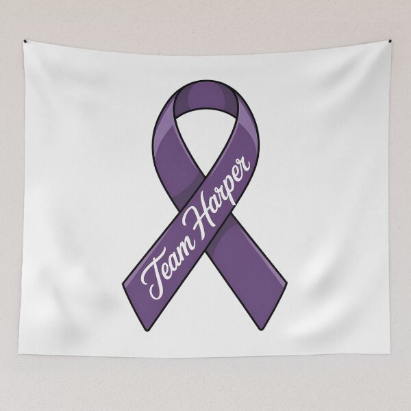 Item preview, Pancreatic Cancer Ribbon Purple Ribbon Awareness designed and sold by PunkNation-Arts.