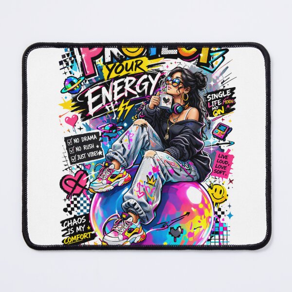 Item preview, PROTECT YOUR ENERGY - Chaos Aesthetic Single Life designed and sold by sabily.