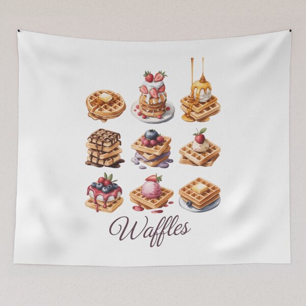 Item preview, Waffle breakfast lover morning food cute cottagecore waffles designed and sold by PunkNation-Arts.