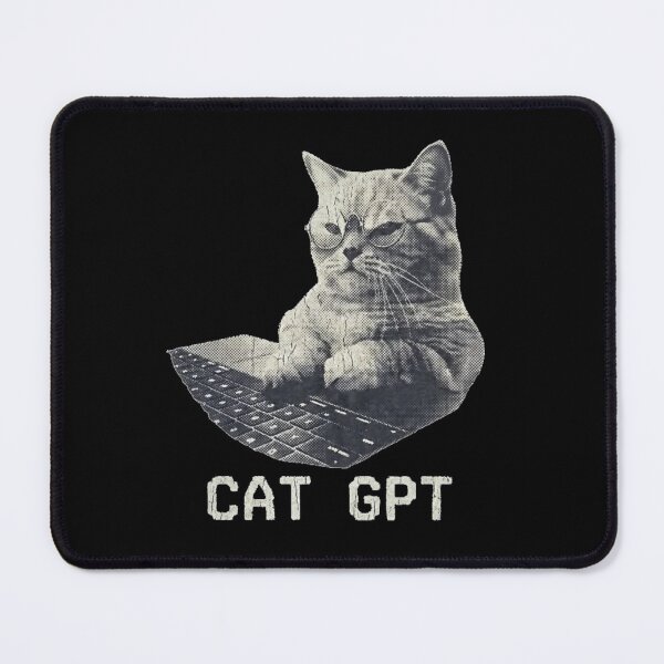 Item preview, Vintage Cat GPT Typing on Laptop designed and sold by LuloCreative.