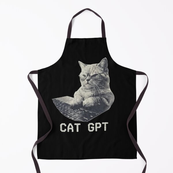 Item preview, Vintage Cat GPT Typing on Laptop designed and sold by LuloCreative.