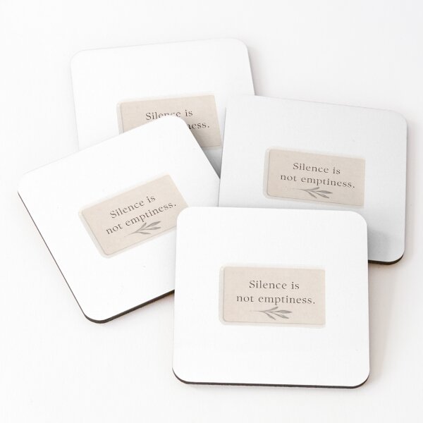 Item preview, Silence Is Not Emptiness Sticker – Calm Minimalist Quote designed and sold by Tiny Being Studio.
