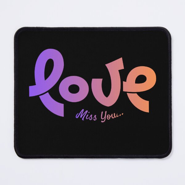Item preview, Love Miss You Typography designed and sold by NxtGenDesigns.