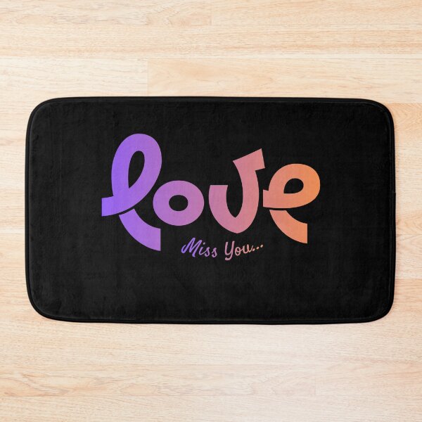 Item preview, Love Miss You Typography designed and sold by NxtGenDesigns.