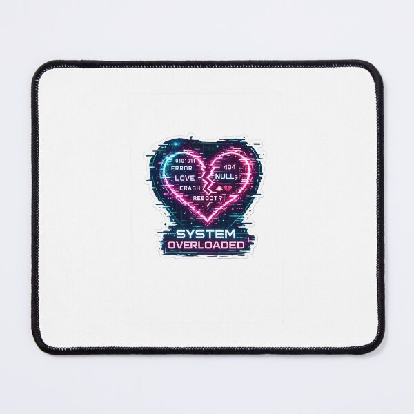Item preview, System Overloaded Cyberpunk Heart Sticker | Glitch Love Error 404 Tech Aesthetic designed and sold by VNyA.