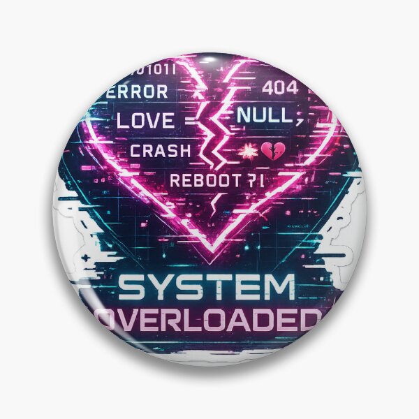 Item preview, System Overloaded Cyberpunk Heart Sticker | Glitch Love Error 404 Tech Aesthetic designed and sold by VNyA.