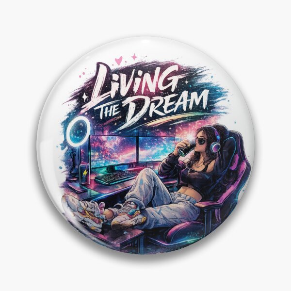 Item preview, LIVING THE DREAM - Brush Lettering Single Life designed and sold by sabily.