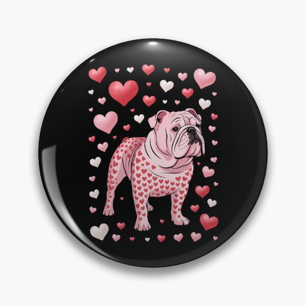 Item preview, Valentines Day Love Hearts English Bulldog Dog Puppy Lover designed and sold by HellD3vil-Art.