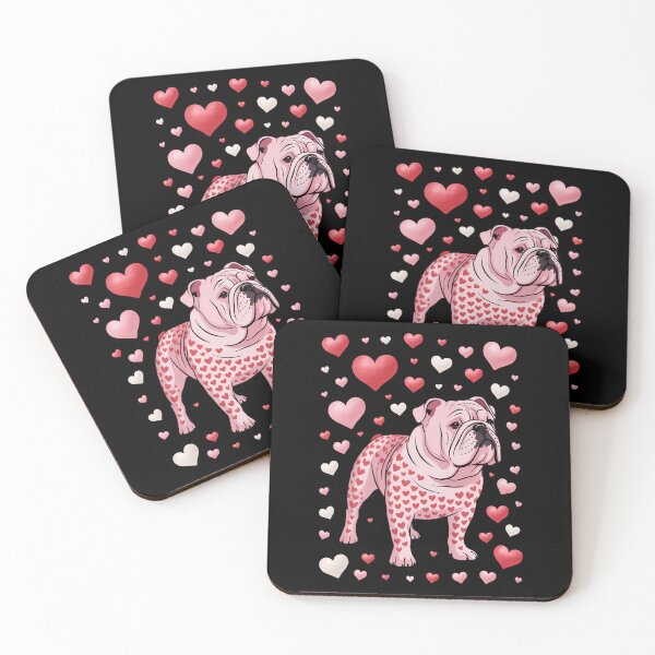 Item preview, Valentines Day Love Hearts English Bulldog Dog Puppy Lover designed and sold by HellD3vil-Art.