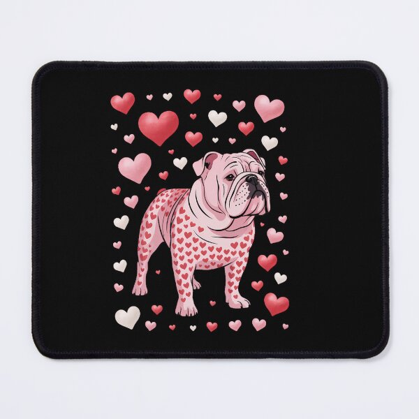 Item preview, Valentines Day Love Hearts English Bulldog Dog Puppy Lover designed and sold by HellD3vil-Art.