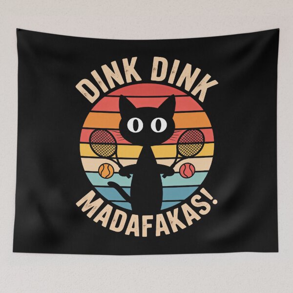 Item preview, Pickleball Cat Dink Madafakas Crazy Cat Pickleball designed and sold by HellD3vil-Art.