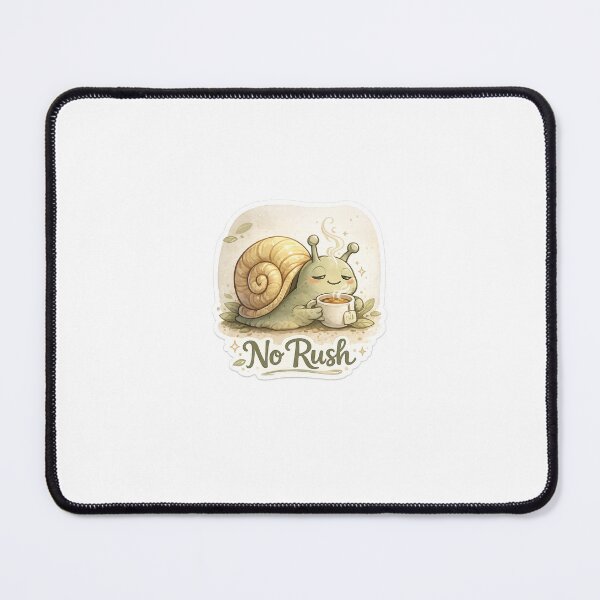 Item preview, No Rush Cozy Snail Sticker | Slow Living Aesthetic Cottagecore Tea Relax Vibes designed and sold by VNyA.