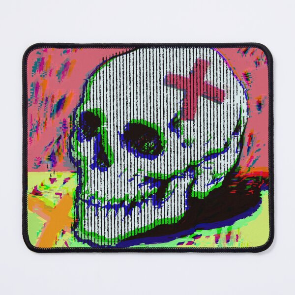 Item preview, Glitch Skull with Tape Crosses Pop Art designed and sold by MikZviagin.