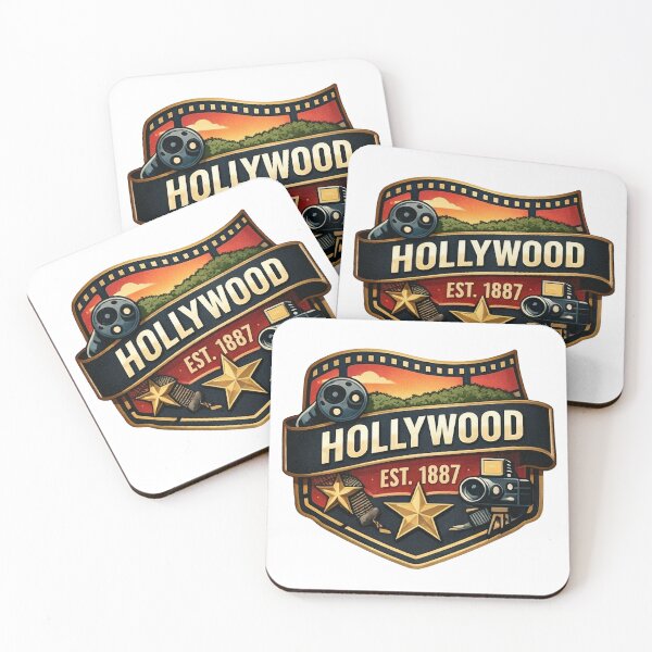 Item preview, Hollywood Est 1887 Vintage Cinema Badge Movie Studio Art designed and sold by SasquatchTrail.