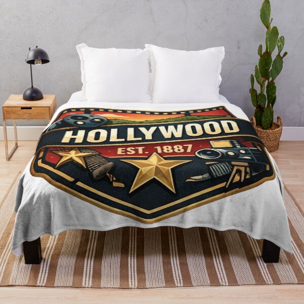 Item preview, Hollywood Est 1887 Vintage Cinema Badge Movie Studio Art designed and sold by SasquatchTrail.