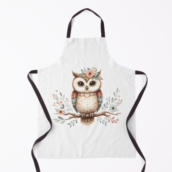 Item preview, Cute bohemian owl sitting in tree | Pink boho designed and sold by EarthyEcho.