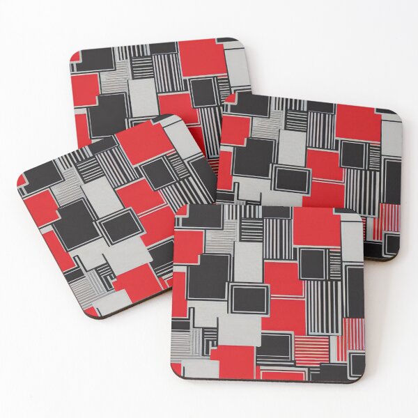 Item preview, Bauhaus Style Geometric Red and Black Abstract designed and sold by AlxVel.