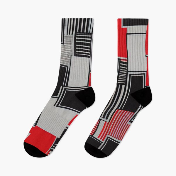 Item preview, Bauhaus Style Geometric Red and Black Abstract designed and sold by AlxVel.