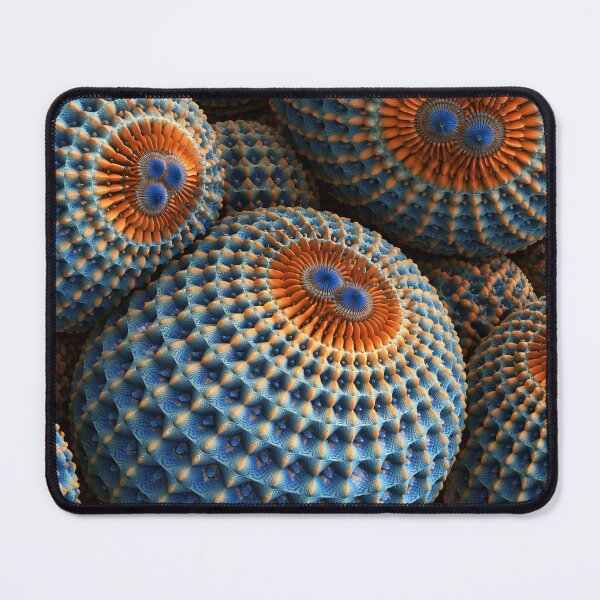 Item preview, Blue Orange Fractal Coral Spheres Abstract Pattern Art Print designed and sold by Kaleidoscope Print.