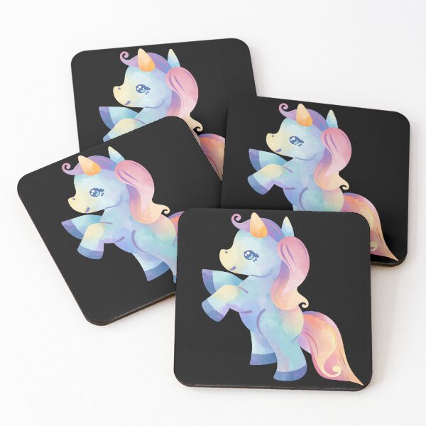 Item preview, Cute Rainbow Unicorn with Golden Horn designed and sold by Naamaart.