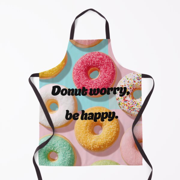 Item preview, Donut Worry, Be Happy – Colorful Icing Donuts Illustration designed and sold by BobaBunny76.