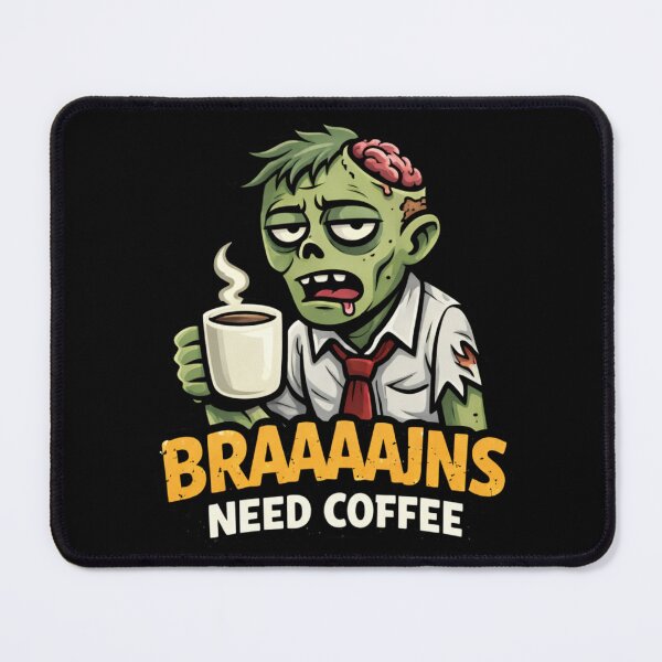 Item preview, Funny Zombie Coffee Shirt Brains Need Coffee Humor designed and sold by Motivora.