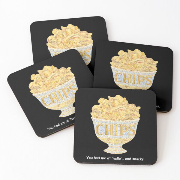 Item preview, You Had Me at “Hello”… and Snacks – Chips Bowl Word Art Illustration designed and sold by BobaBunny76.