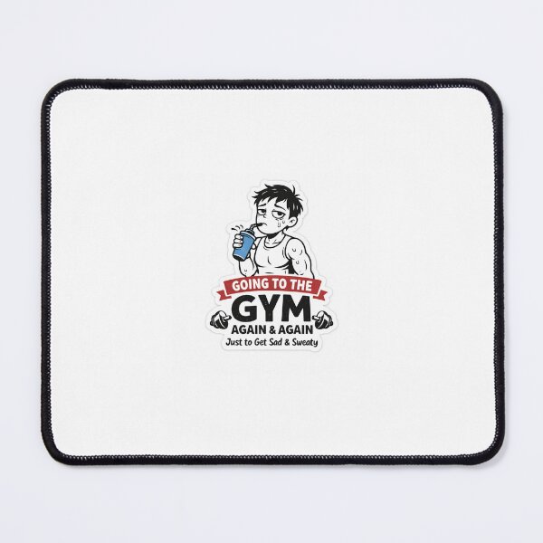 Item preview, Funny Gym Meme Sticker | Going to the Gym Again & Again | Workout Humor designed and sold by Humpty143.