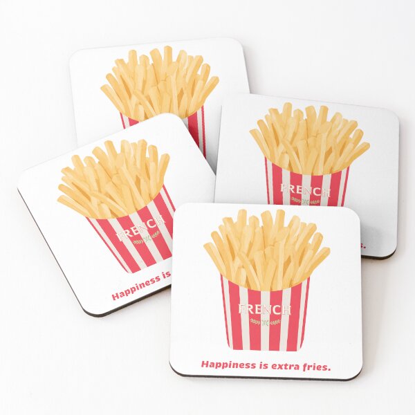 Item preview,  Happiness Is Extra Fries – French Fries Box Illustration designed and sold by BobaBunny76.