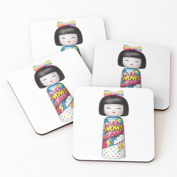 Item preview, Pop Art Kokeshi: Neo-Japan Psychedelic Dream - ポップアートこけし「電脳夢想」 designed and sold by NYAO-YUUKI.