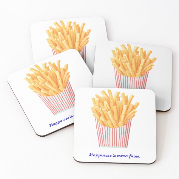 Item preview,  Happiness Is Extra Fries – French Fries Box Illustration designed and sold by BobaBunny76.