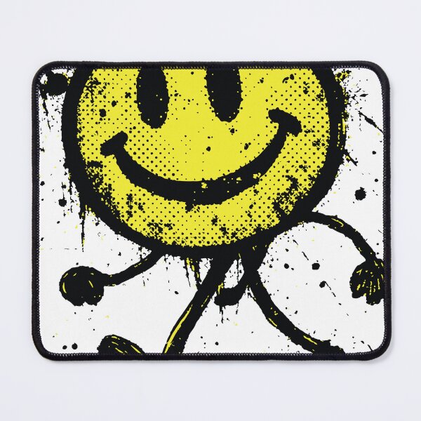 Item preview, A raw vintage-inspired smiley character built from imperfect halftone dots, combined with simple stick figure arms and legs in a playful doodle style. designed and sold by Dejbar.