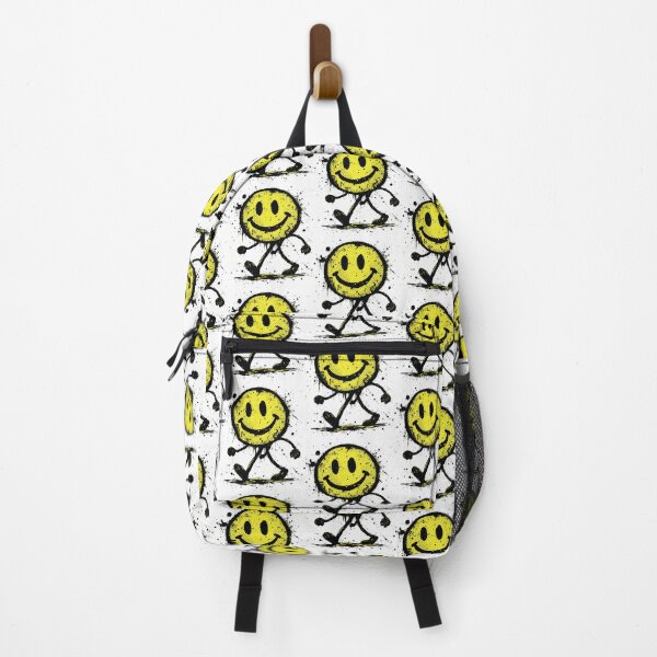 Item preview, A raw vintage-inspired smiley character built from imperfect halftone dots, combined with simple stick figure arms and legs in a playful doodle style. designed and sold by Dejbar.
