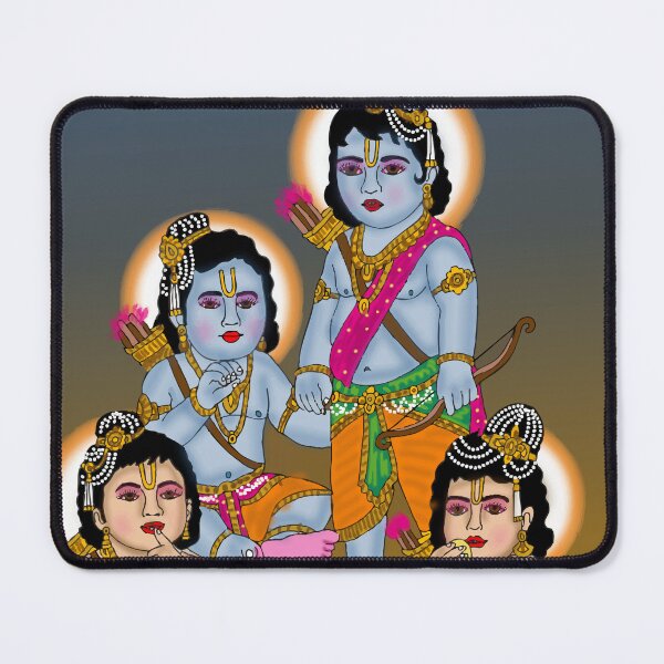 Item preview, Lord Rama and His Brothers Divine Design – Ramayana Royal Family Art designed and sold by Harshit_Digital_Arts.