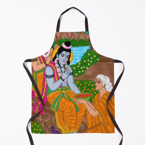 Item preview, Lord Rama and Shabri Devotional Design – Ramayana Sacred Moment Art designed and sold by Harshit_Digital_Arts.