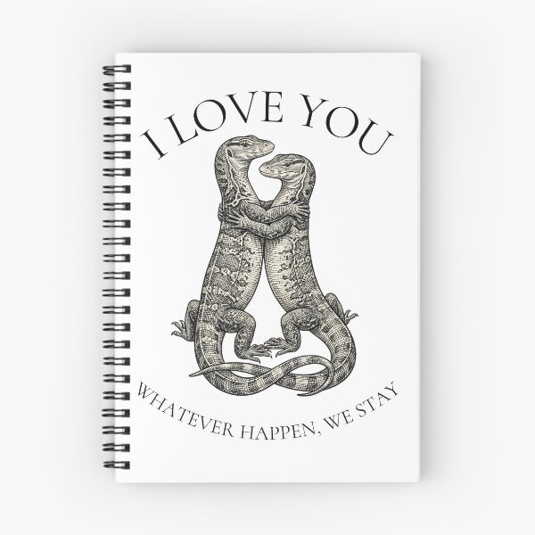 Item preview, Vintage Monitor Lizard Hug - Romantic Reptile Art designed and sold by MaynyStudio.