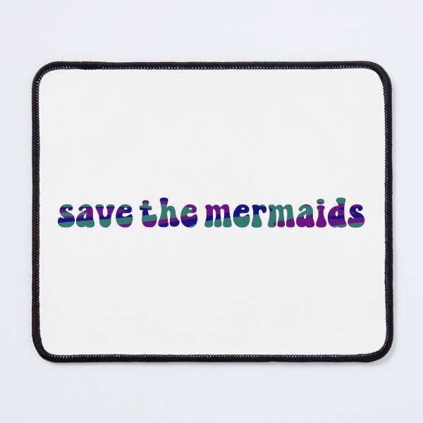 Item preview, Save the Mermaids Groovy Colorful Slogan designed and sold by coffeepolicy.