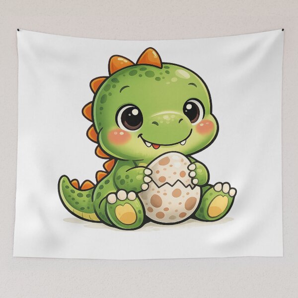 Item preview, Cute Baby Dinosaur with Egg designed and sold by Peter-Wurst.