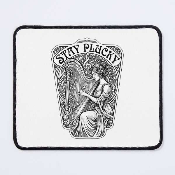 Item preview, Harp Player Harpist Girl Music Stay Plucky Woman Musician designed and sold by GrandeDuc.