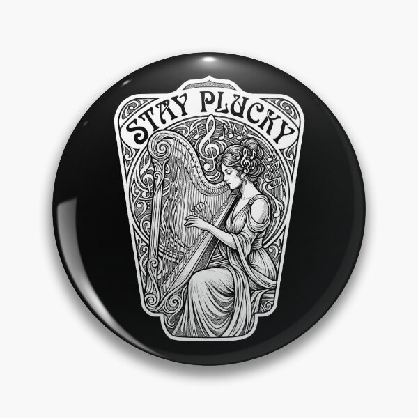 Item preview, Harp Player Harpist Girl Music Stay Plucky Woman Musician designed and sold by GrandeDuc.