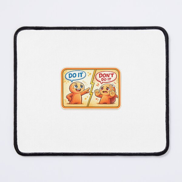 Item preview, Do It vs Don’t Do It Sticker – Funny Inner Voice Comic Meme Design designed and sold by VNyA.