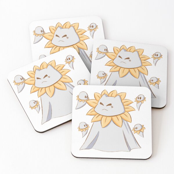 Item preview, Ghost cat and flower designed and sold by Mopmap.