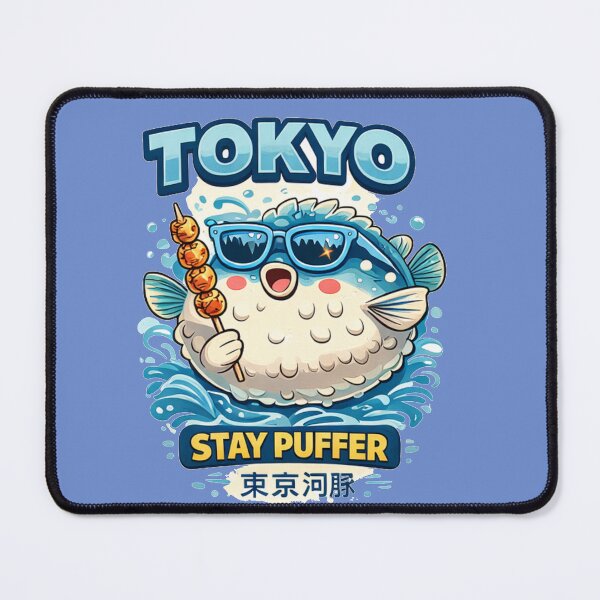 Item preview, Tokyo Puffer Fish Shirt Cute Kawaii Fugu Japanese Street Food Tee Funny Stay Puffer Graphic T-Shirt designed and sold by GMWoo.