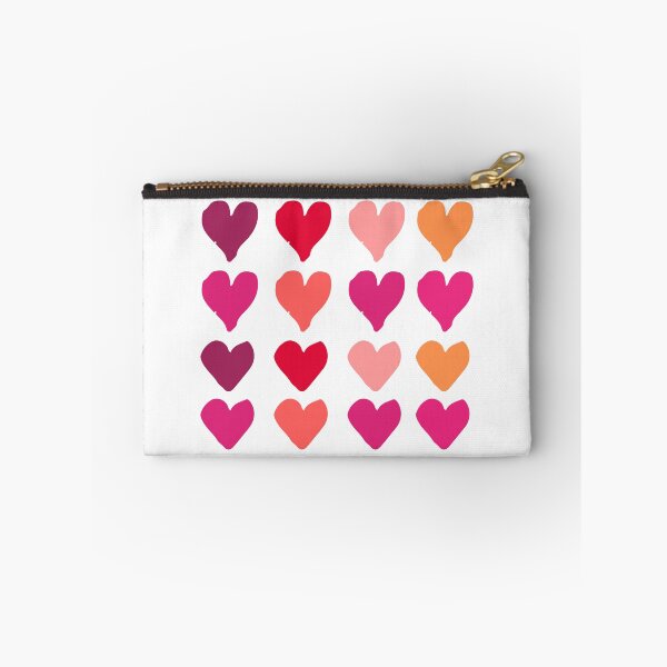 Item preview, Colorful Heart Pattern – Cute Love Hearts in Pink, Red & Orang designed and sold by Snacky Paws.