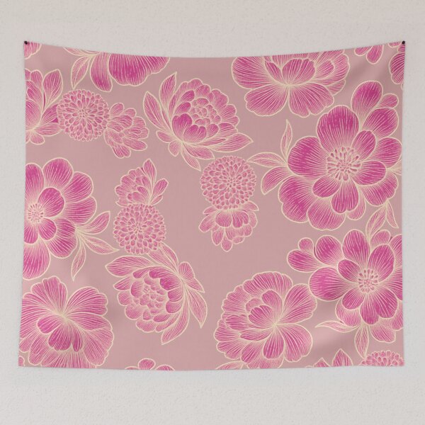 Item preview, Pink Floral Pattern – Soft Romantic Flowers designed and sold by Herami.